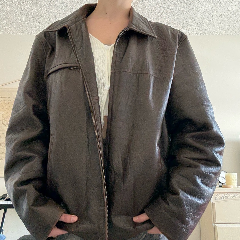 Wilson Men's Dark Brown Leather Jacket